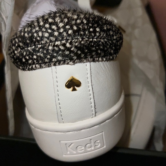 Keds X Kate Spade New York Ace Leather Calf Hair New in Box Women size 10 - Picture 3 of 7